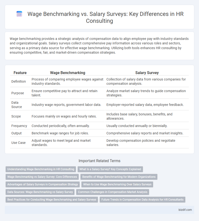 Wage Benchmarking vs. Salary Surveys: Key Differences in HR Consulting