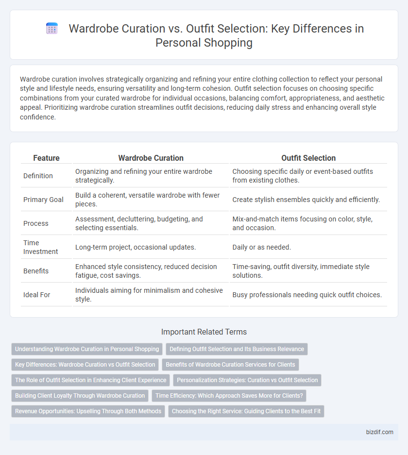 Wardrobe Curation vs. Outfit Selection: Key Differences in Personal Shopping