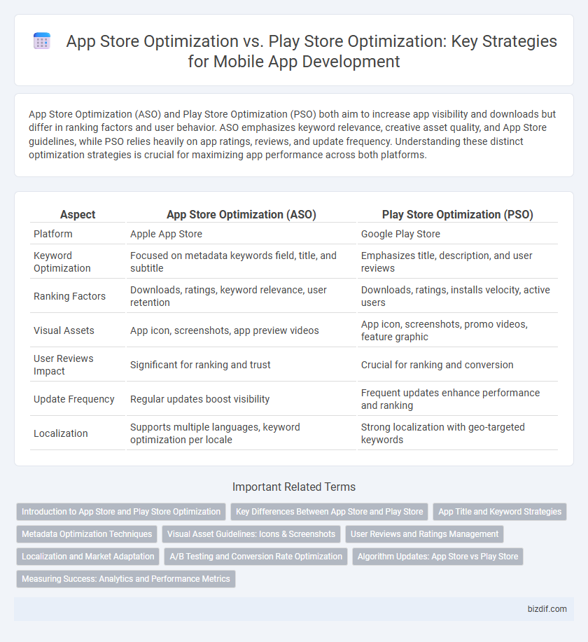 App Store Optimization vs. Play Store Optimization: Key Strategies for Mobile App Development