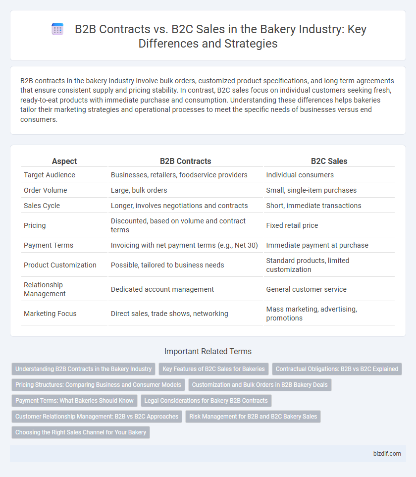 B2B Contracts vs. B2C Sales in the Bakery Industry: Key Differences and Strategies