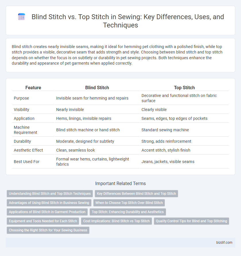 Blind Stitch vs. Top Stitch in Sewing: Key Differences, Uses, and Techniques