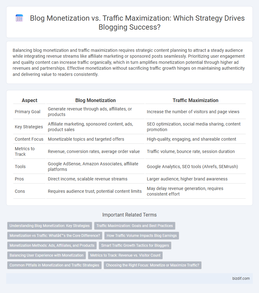 Blog Monetization vs. Traffic Maximization: Which Strategy Drives Blogging Success?