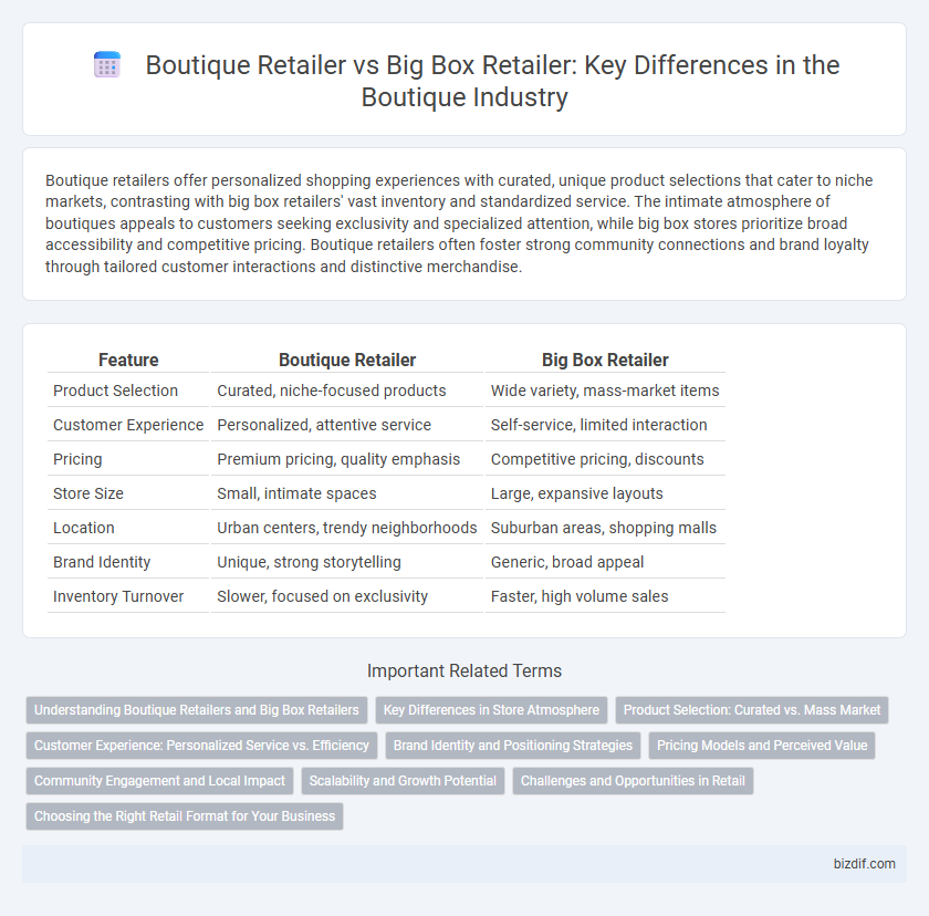 Boutique Retailer vs Big Box Retailer: Key Differences in the Boutique Industry