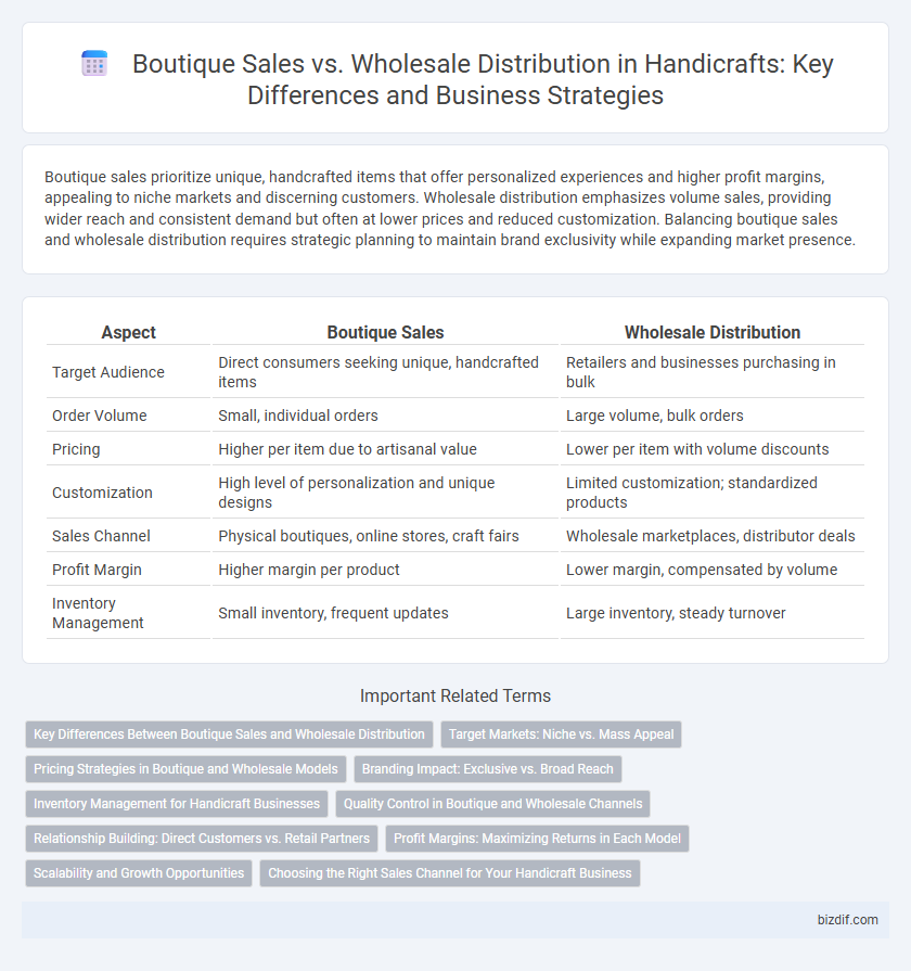 Boutique Sales vs. Wholesale Distribution in Handicrafts: Key Differences and Business Strategies