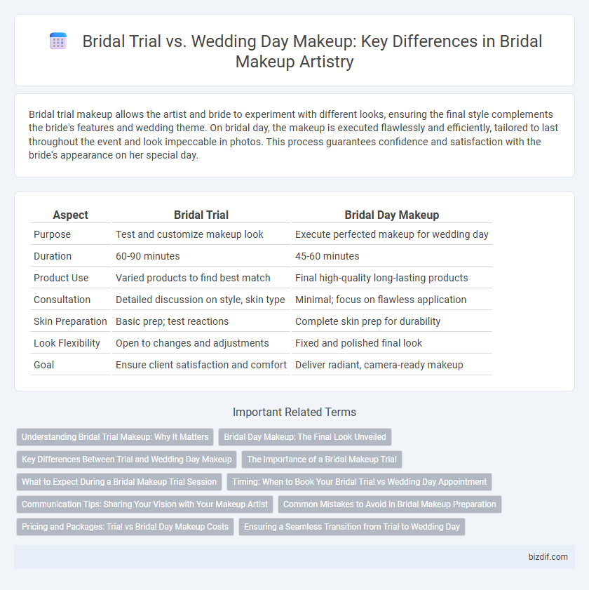 Bridal Trial vs. Wedding Day Makeup: Key Differences in Bridal Makeup Artistry