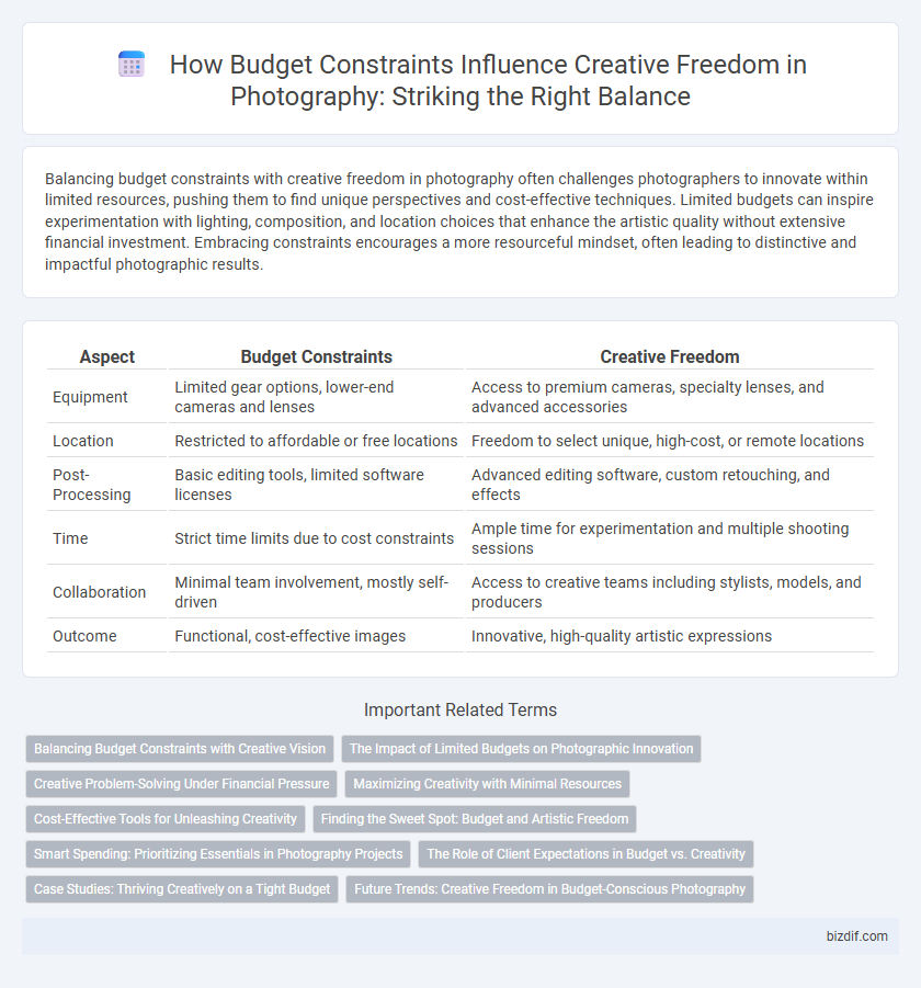 How Budget Constraints Influence Creative Freedom in Photography: Striking the Right Balance
