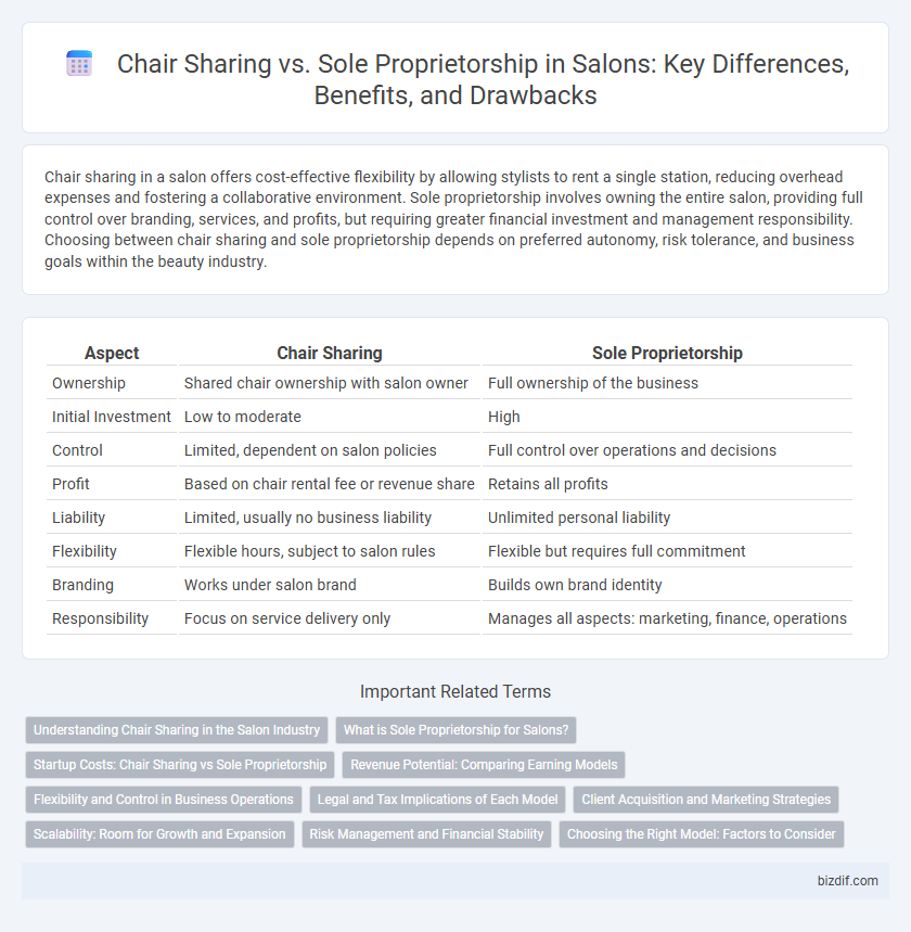 Chair Sharing vs. Sole Proprietorship in Salons: Key Differences, Benefits, and Drawbacks