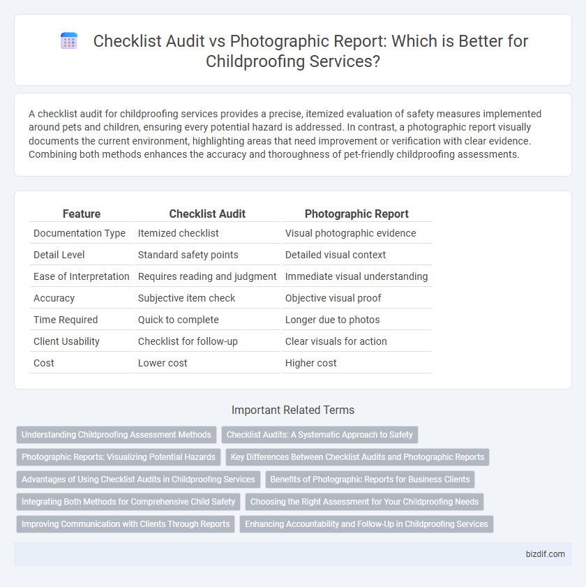 Checklist Audit vs Photographic Report: Which is Better for Childproofing Services?