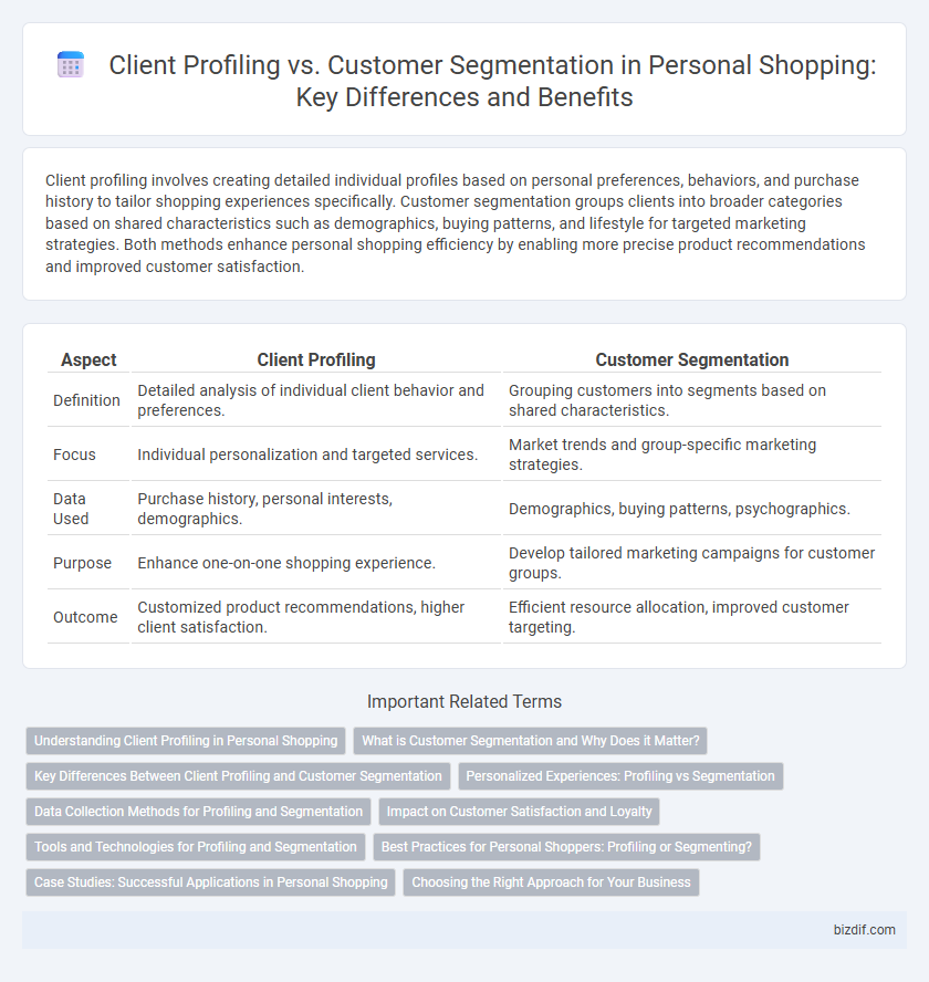 Client Profiling vs. Customer Segmentation in Personal Shopping: Key Differences and Benefits