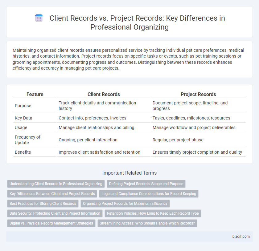 Client Records vs. Project Records: Key Differences in Professional Organizing