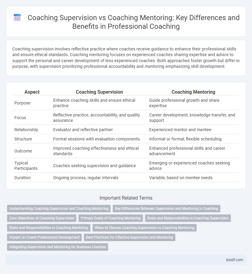 Coaching Supervision vs Coaching Mentoring: Key Differences and Benefits in Professional Coaching