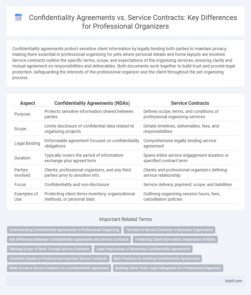 Confidentiality Agreements vs. Service Contracts: Key Differences for Professional Organizers