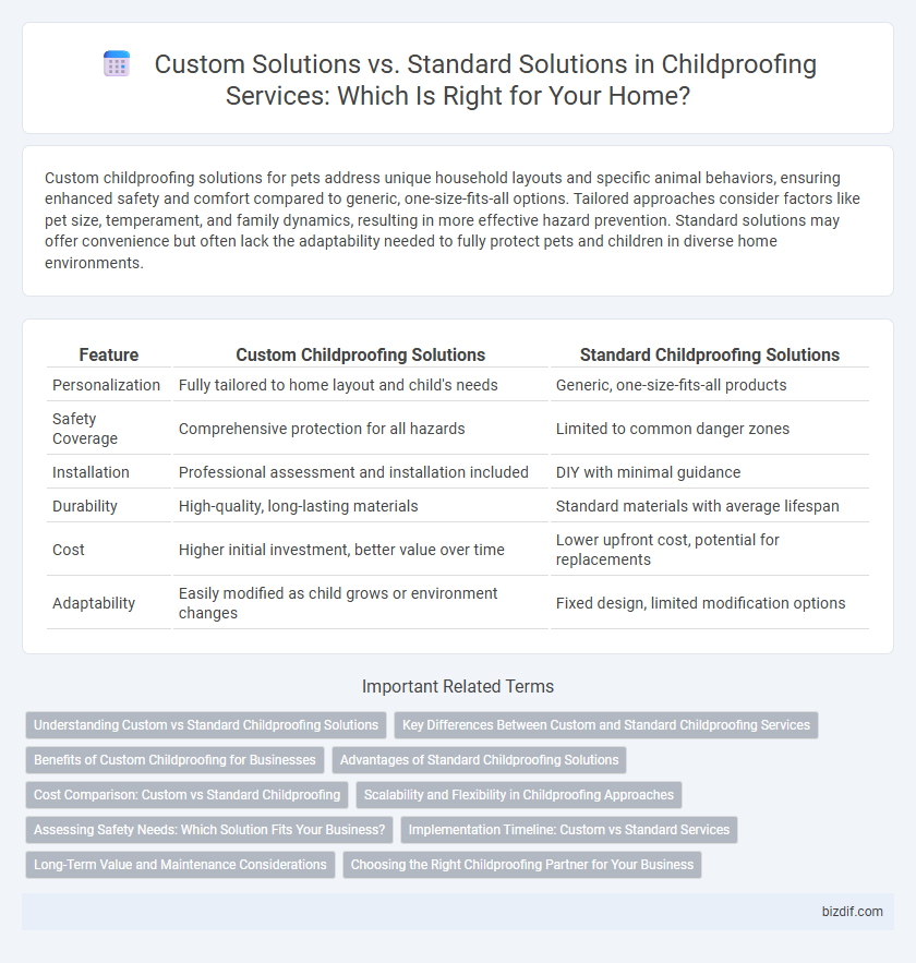 Custom Solutions vs. Standard Solutions in Childproofing Services: Which Is Right for Your Home?