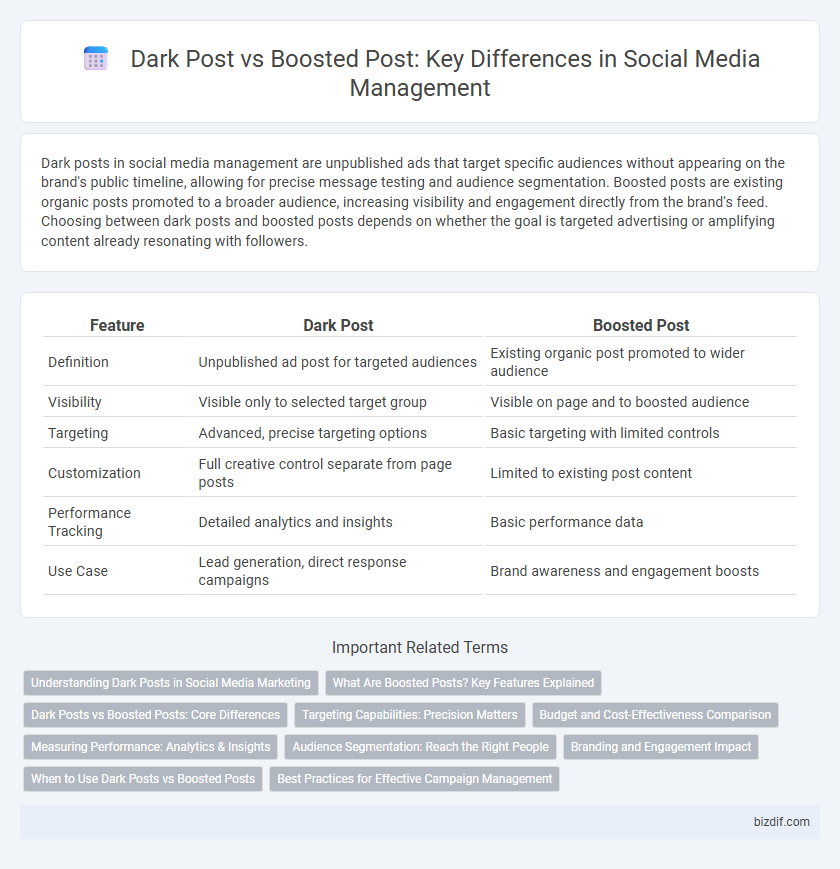 Dark Post vs Boosted Post: Key Differences in Social Media Management