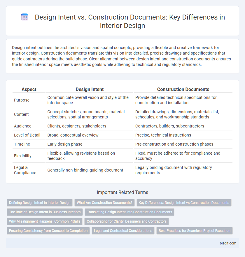 Design Intent vs. Construction Documents: Key Differences in Interior Design