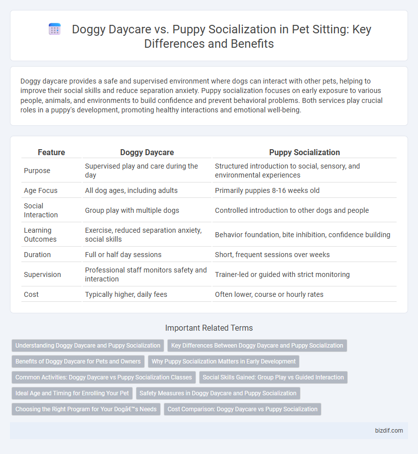 Doggy Daycare vs. Puppy Socialization in Pet Sitting: Key Differences and Benefits