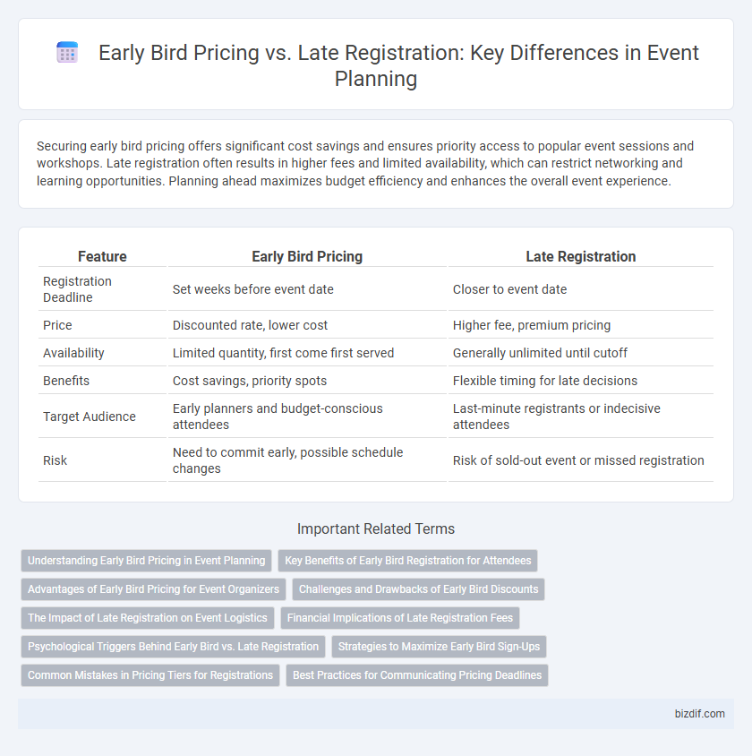 Early Bird Pricing vs. Late Registration: Key Differences in Event Planning