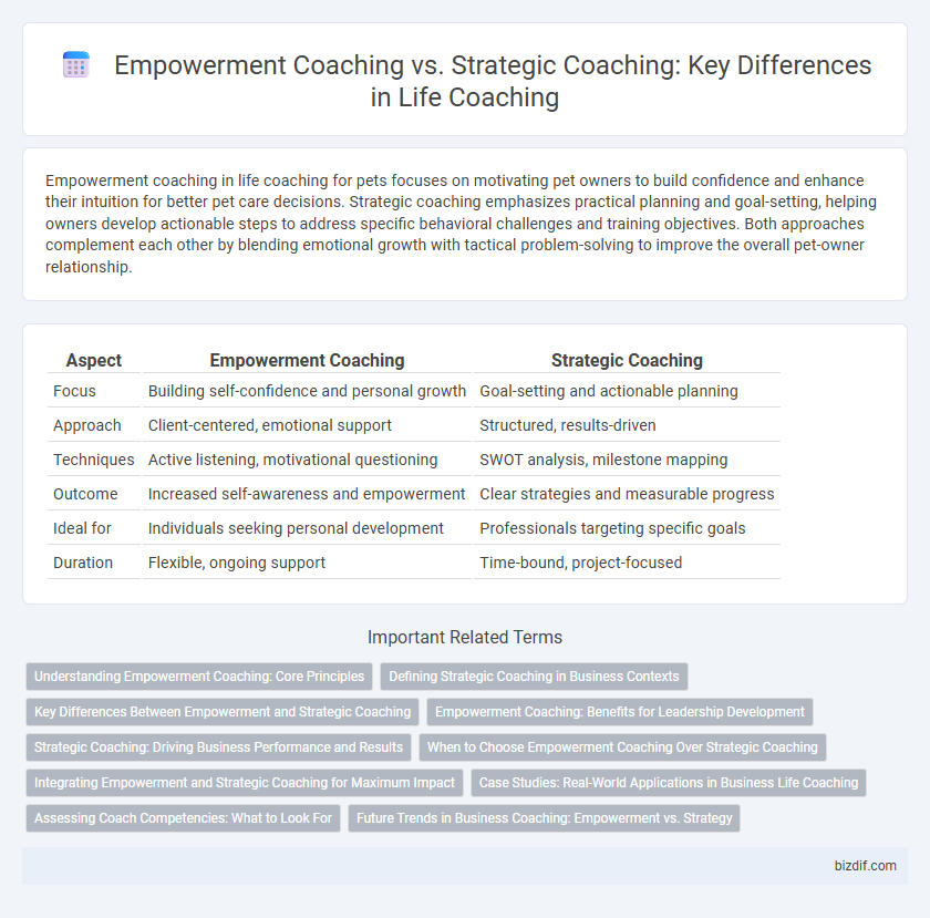 Empowerment Coaching vs. Strategic Coaching: Key Differences in Life Coaching