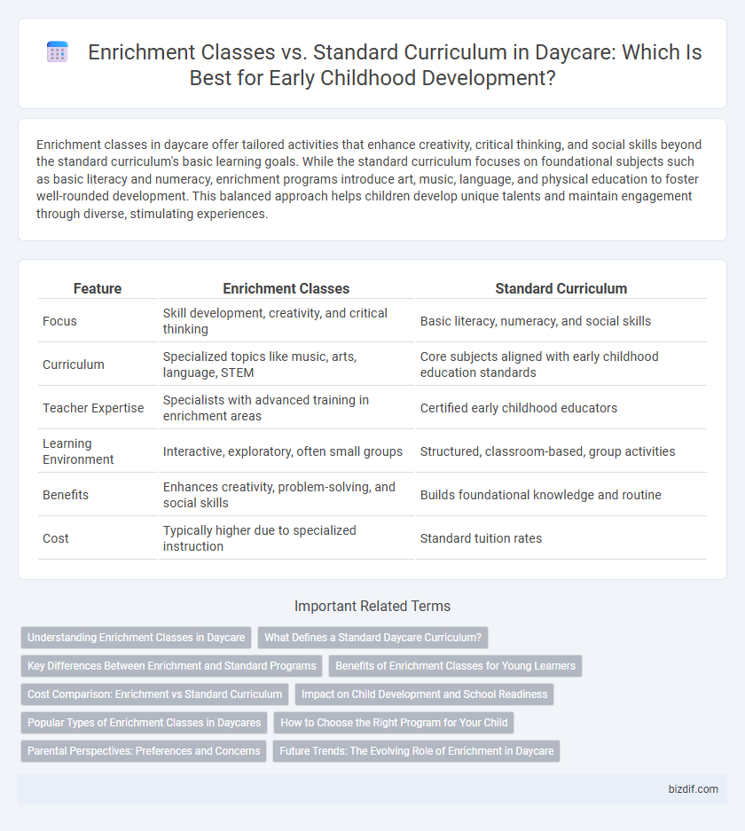 Enrichment Classes vs. Standard Curriculum in Daycare: Which Is Best for Early Childhood Development?