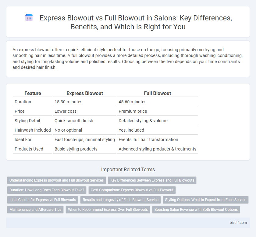 Express Blowout vs Full Blowout in Salons: Key Differences, Benefits, and Which Is Right for You