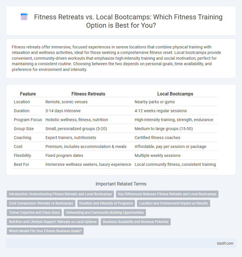Fitness Retreats vs. Local Bootcamps: Which Fitness Training Option is Best for You?
