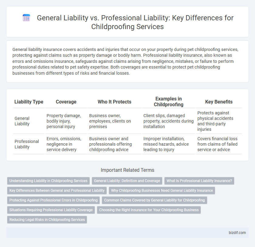 General Liability vs. Professional Liability: Key Differences for Childproofing Services