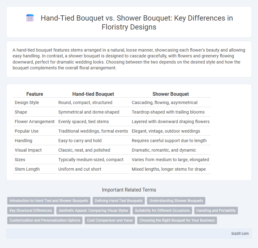 Hand-Tied Bouquet vs. Shower Bouquet: Key Differences in Floristry Designs