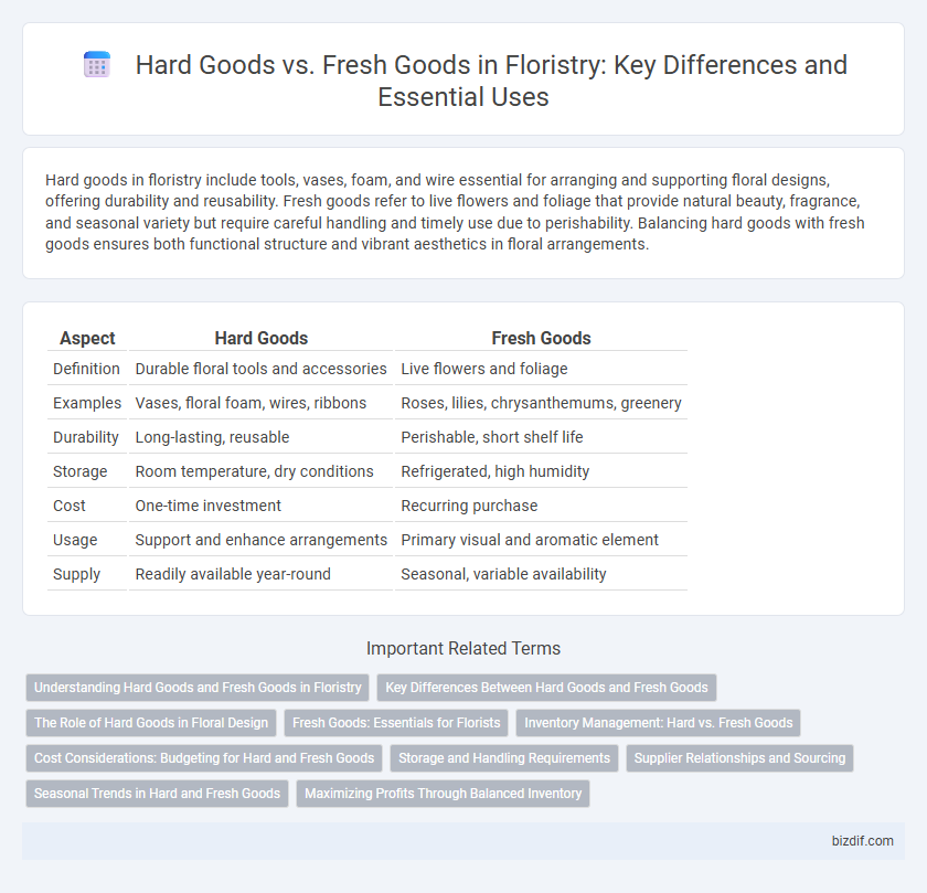 Hard Goods vs. Fresh Goods in Floristry: Key Differences and Essential Uses