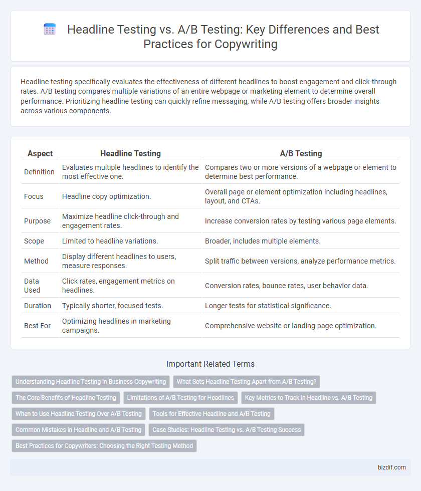 Headline Testing vs. A/B Testing: Key Differences and Best Practices for Copywriting