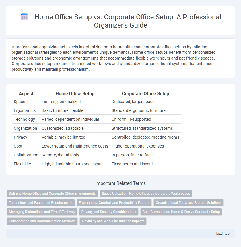 Home Office Setup vs. Corporate Office Setup: A Professional Organizer's Guide