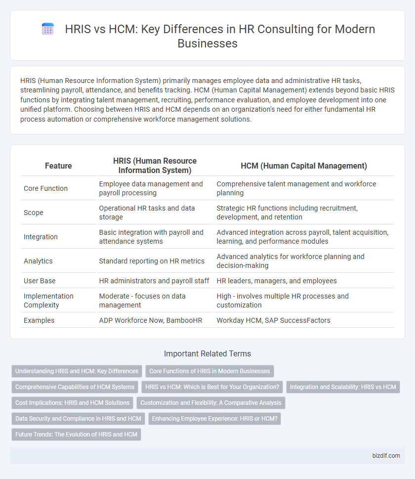 HRIS vs HCM: Key Differences in HR Consulting for Modern Businesses