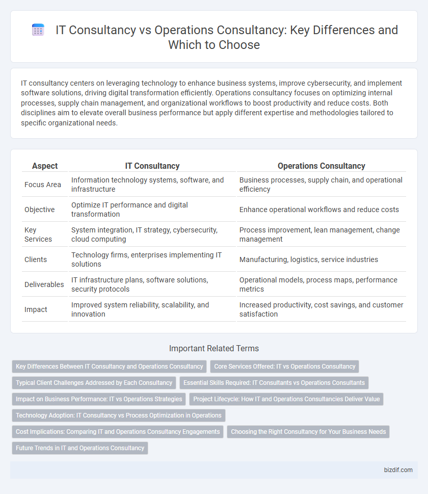 IT Consultancy vs Operations Consultancy: Key Differences and Which to Choose
