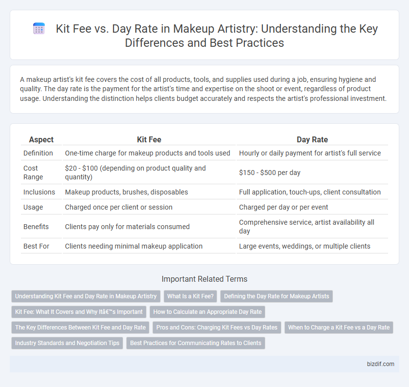 Kit Fee vs. Day Rate in Makeup Artistry: Understanding the Key Differences and Best Practices