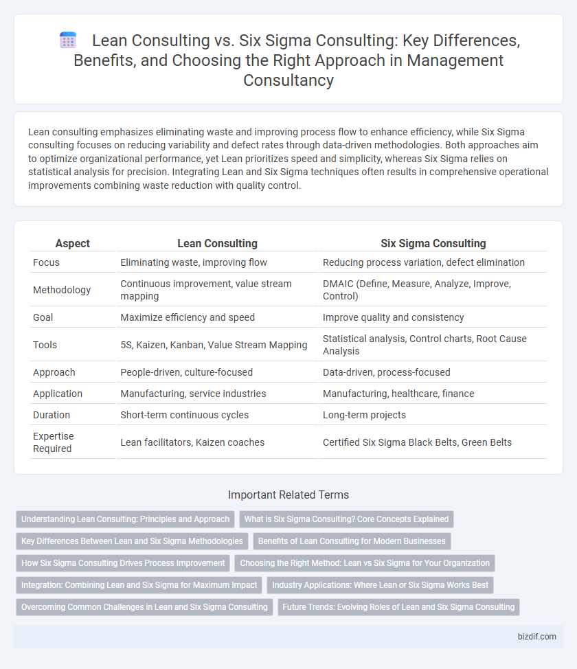 Lean Consulting vs. Six Sigma Consulting: Key Differences, Benefits, and Choosing the Right Approach in Management Consultancy