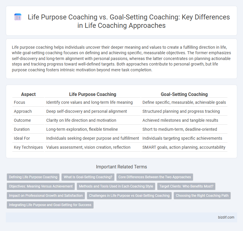 Life Purpose Coaching vs. Goal-Setting Coaching: Key Differences in Life Coaching Approaches