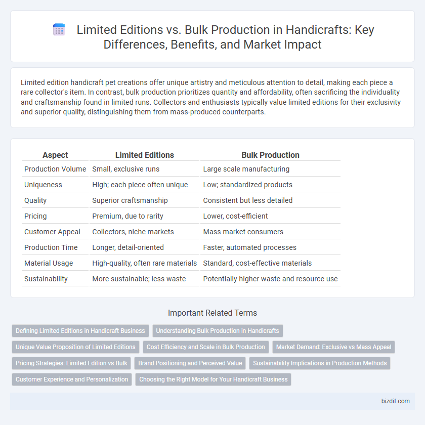 Limited Editions vs. Bulk Production in Handicrafts: Key Differences, Benefits, and Market Impact