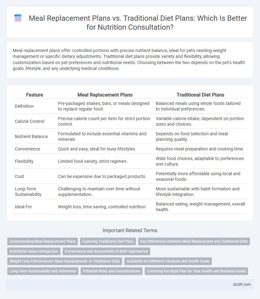 Meal Replacement Plans vs. Traditional Diet Plans: Which Is Better for Nutrition Consultation?