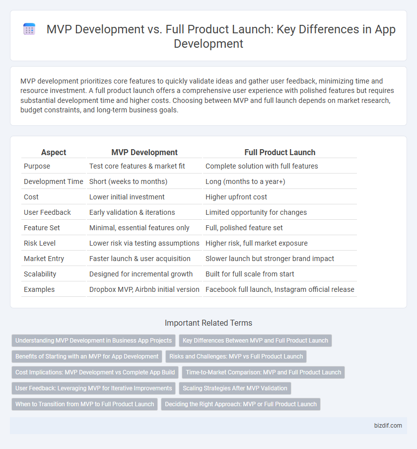 MVP Development vs. Full Product Launch: Key Differences in App Development