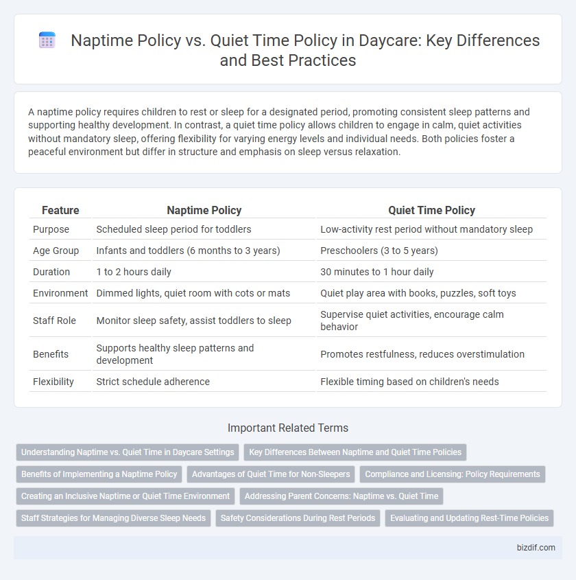 Naptime Policy vs. Quiet Time Policy in Daycare: Key Differences and Best Practices