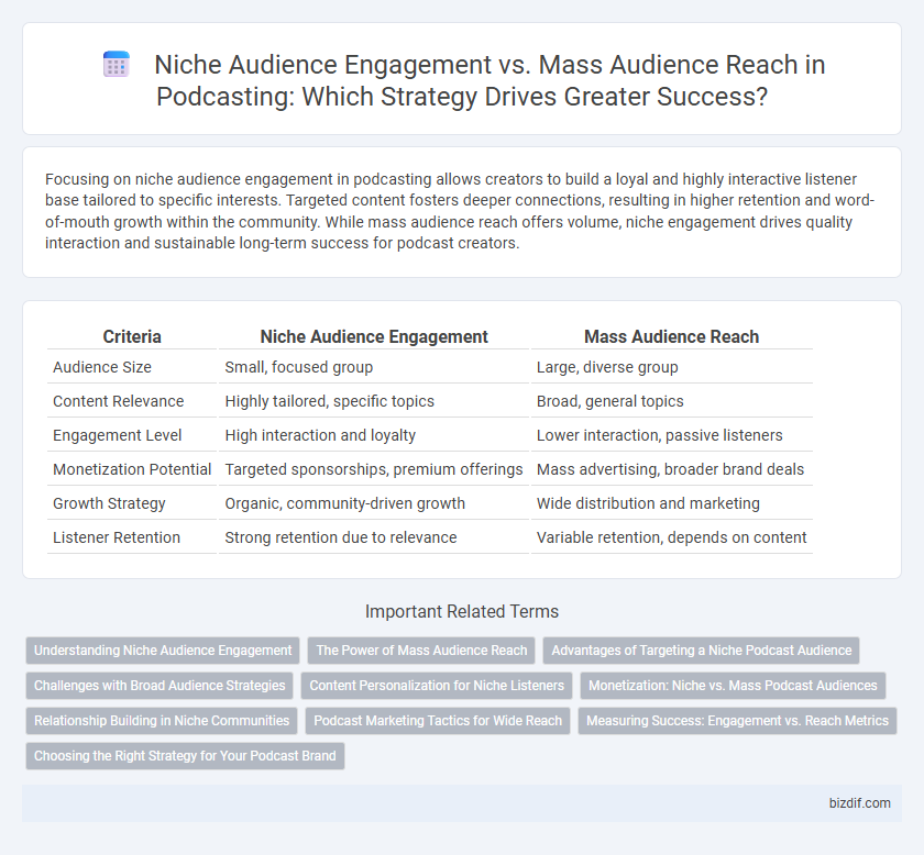 Niche Audience Engagement vs. Mass Audience Reach in Podcasting: Which Strategy Drives Greater Success?