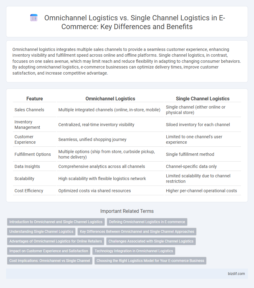 Omnichannel Logistics vs. Single Channel Logistics in E-Commerce: Key Differences and Benefits