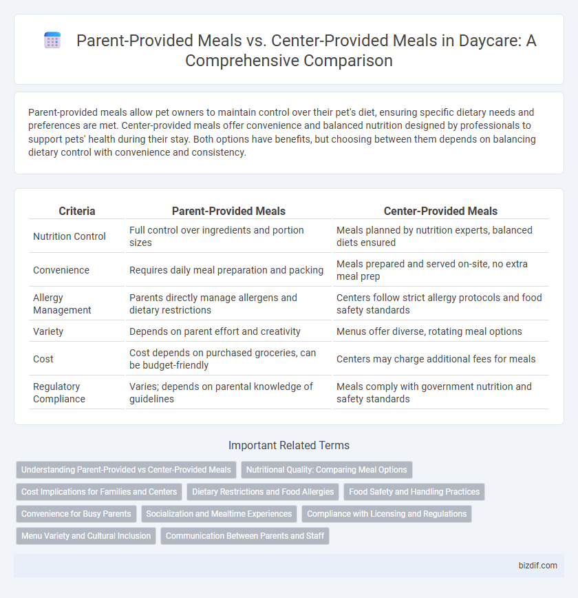 Parent-Provided Meals vs. Center-Provided Meals in Daycare: A Comprehensive Comparison