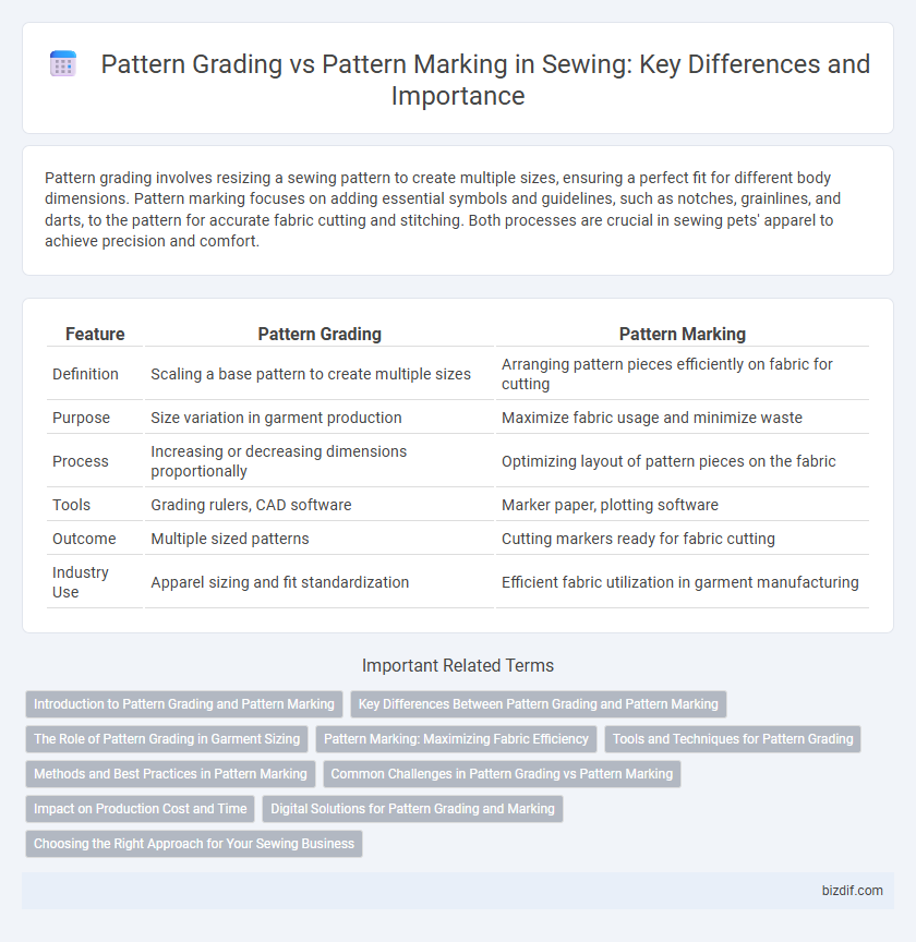 Pattern Grading vs Pattern Marking in Sewing: Key Differences and Importance