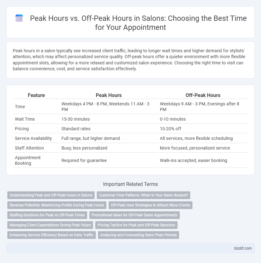 Peak Hours vs. Off-Peak Hours in Salons: Choosing the Best Time for Your Appointment