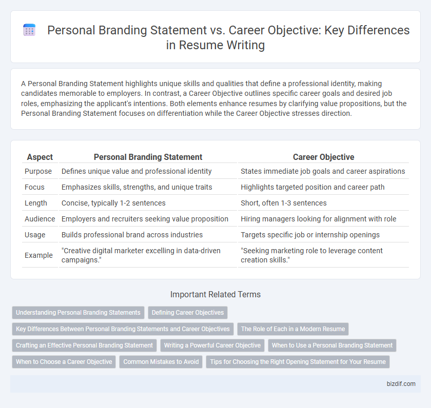 Personal Branding Statement vs. Career Objective: Key Differences in Resume Writing