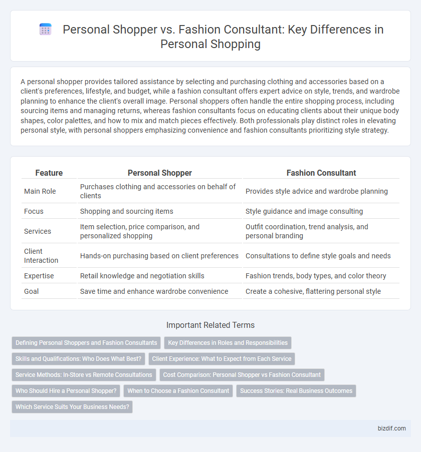 Personal Shopper vs. Fashion Consultant: Key Differences in Personal Shopping