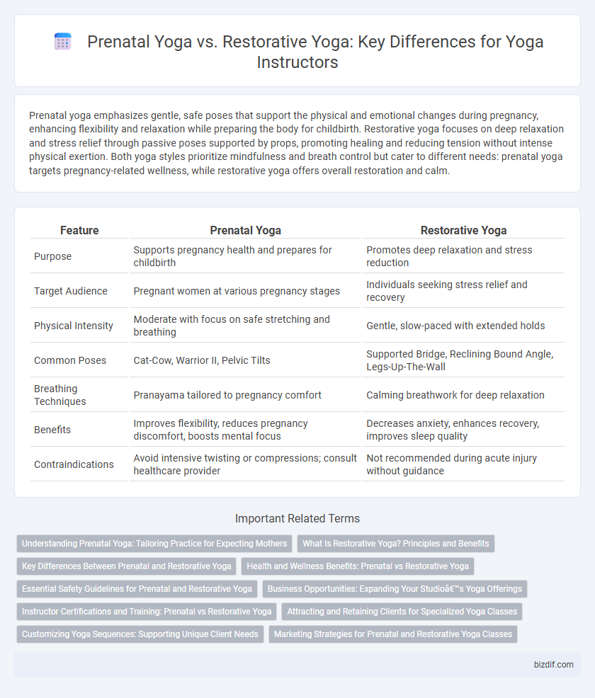 Prenatal Yoga vs. Restorative Yoga: Key Differences for Yoga Instructors