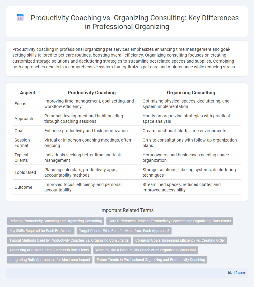 Productivity Coaching vs. Organizing Consulting: Key Differences in Professional Organizing