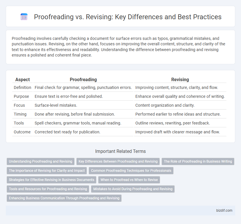 Proofreading vs. Revising: Key Differences and Best Practices