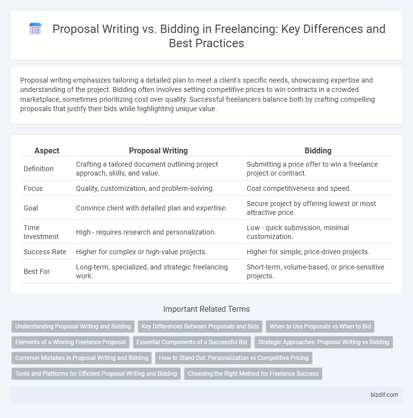 Proposal Writing vs. Bidding in Freelancing: Key Differences and Best Practices